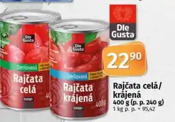 Coop Rajčata celá/ krájená nabídka
