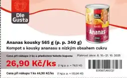 Coop Ananas kousky nabídka