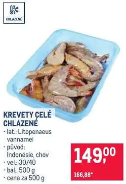 Makro Krevety celé chlazené nabídka