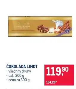 Makro Čokoláda lindt nabídka