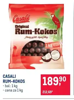 Makro Casali rum-kokos nabídka