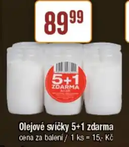 TEMPO Olejové svíčky 5+1 zdarma nabídka