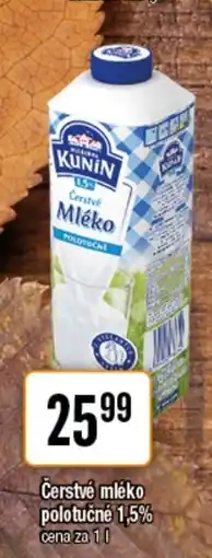 TEMPO Čerstvé mléko polotučné 1,5% nabídka