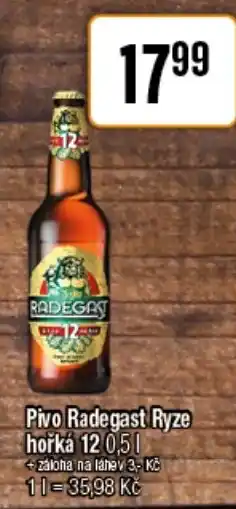TEMPO Pivo Radegast Ryze hořka 12 nabídka