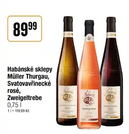 TEMPO Habánské sklepy Müller Thurgau, Svatovavřinecké rosé, Zweigeltrebe nabídka