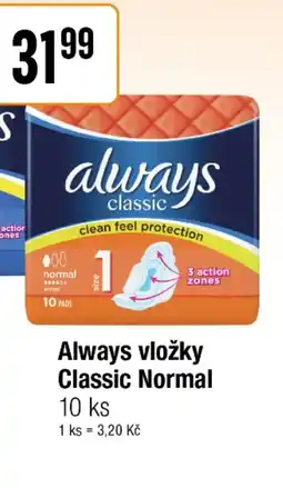 TEMPO Always vložky Classic Normal nabídka