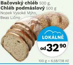 Konzum Bačovský chléb, Chléb podmáslový nabídka