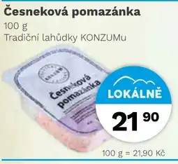 Konzum Česneková pomazánka nabídka