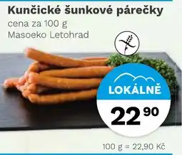 Konzum Kunčické šunkové párečky nabídka