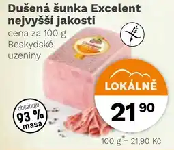 Konzum Dušená šunka Excelent nejvyšší jakosti nabídka