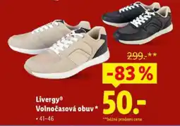 Lidl LIVERGY VOLNOČASOVÁ OBUV nabídka