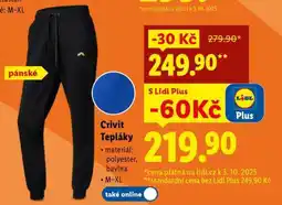 Lidl Crivit TEPLÁKY nabídka