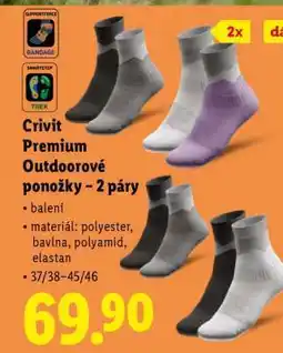Lidl Crivit Premium Outdoorové ponožky – 2 páry nabídka