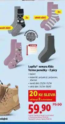 Lidl Lupilu esmara Kids Termo ponožky – 2 páry nabídka