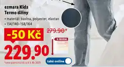 Lidl esmara Kids Termo džíny nabídka