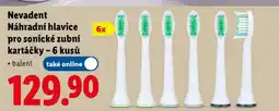 Lidl Nevadent Náhradní hlavice pro sonické zubní kartáčky – 6 kusů nabídka