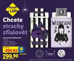 Lidl Ložní povlečení Wednesday nabídka