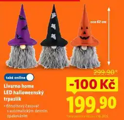 Lidl Livarno home LED halloweenský trpaslík nabídka