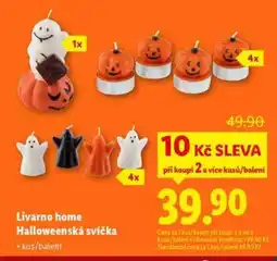 Lidl Livarno home Halloweenská svíčka nabídka