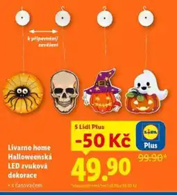 Lidl Livarno home Halloweenská LED zvuková dekorace nabídka