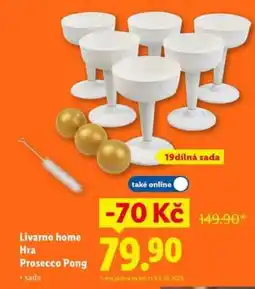 Lidl Livarno home Hra Prosecco Pong nabídka
