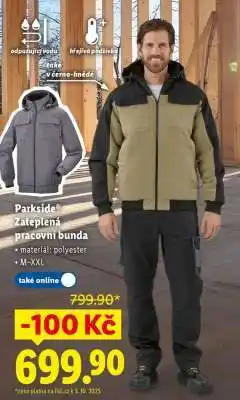 Lidl Parkside Zateplená pracovní bunda nabídka