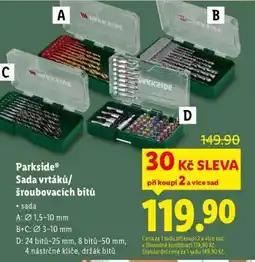 Lidl Parkside Sada vrtáků/šroubovacích bitů nabídka