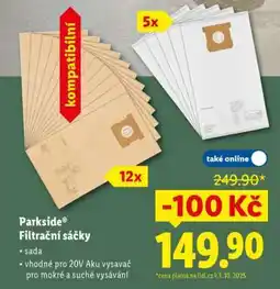 Lidl PARKSIDE Filtrační Sáčky nabídka