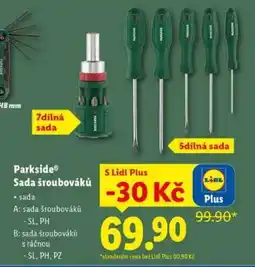 Lidl PARKSIDE SADA ŠROUBOVÁKŮ nabídka
