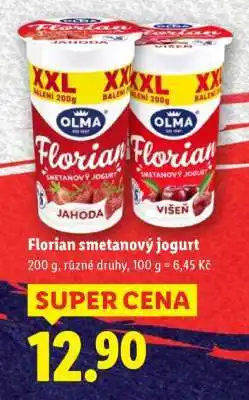 Lidl Florian Smetanový jogurt nabídka