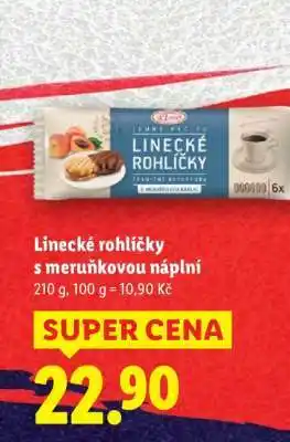 Lidl Linecké rohlíčky s meruňkovou náplní nabídka