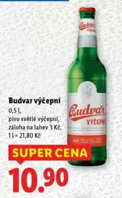 Lidl Budvar výčepní nabídka