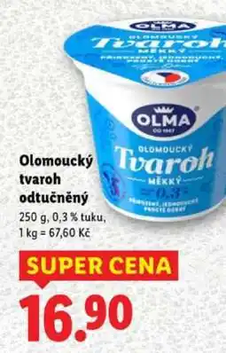 Lidl Olomoucký tvaroh odtučněný nabídka