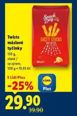 Lidl Twists máslové tyčinky nabídka
