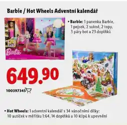 Lidl Barbie / Hot Wheels Adventní kalendář nabídka