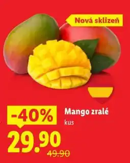 Lidl Mango zralé nabídka