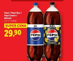 Lidl PEPSI / PEPSI MAX / PEPSI LEMON / MIRINDA nabídka