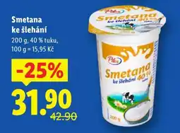 Lidl Smetana ke šlehání nabídka