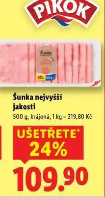 Lidl Šunka nejvyšší jakosti nabídka