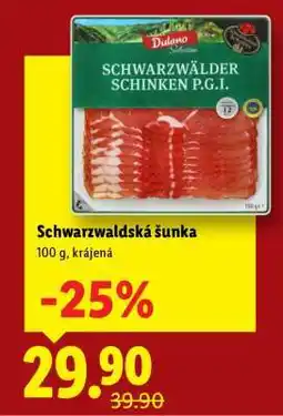 Lidl SCHWARZWALDSKÁ ŠUNKA nabídka