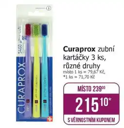 Teta Curaprox zubní kartáčky 3 ks nabídka