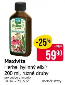Teta MaxiVita Herbal bylinný elixír nabídka