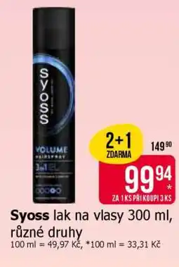 Teta Syoss lak na vlasy 300 ml, různé druhy nabídka