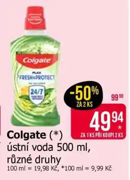 Teta Colgate ústní voda 500 ml nabídka