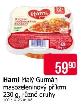 Teta Hami Malý Gurmán masozeleninový příkrm nabídka