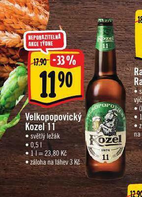 Albert Pivo velkopopovický kozel 11 nabídka
