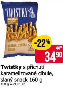Teta Twistky s příchutí karamelizové cibule nabídka