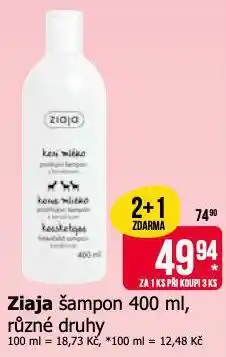 Teta Ziaja šampon nabídka