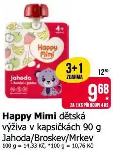 Teta Happy mimi dětská výživa v kapsičkách mrkev nabídka