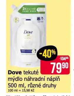 Teta Dove tekuté mýdlo náhradní náplň nabídka